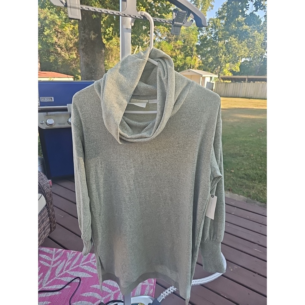 MAEVE By ANTHROPOLOGIE Pull-On Green Long Sleeve Sweater Tunic size S